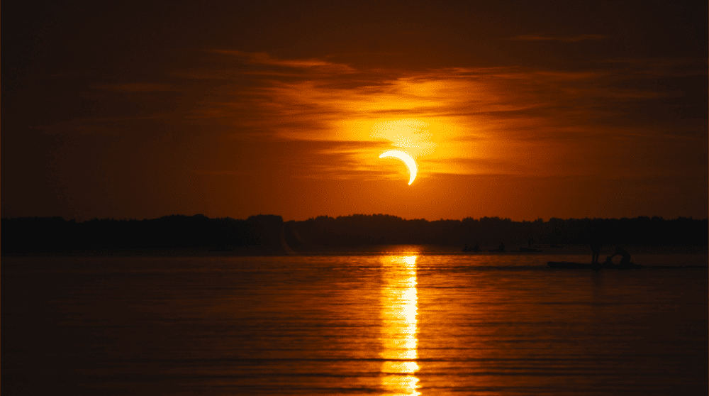Sonnenfinsternis 2026 im Teleobjektiv